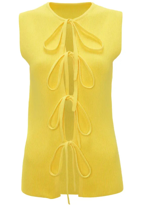 JW Anderson ribbstickad topp - Gul