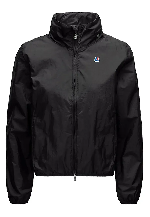 K-Way Babette Shiny Crinkle Jacket Svart, Dam