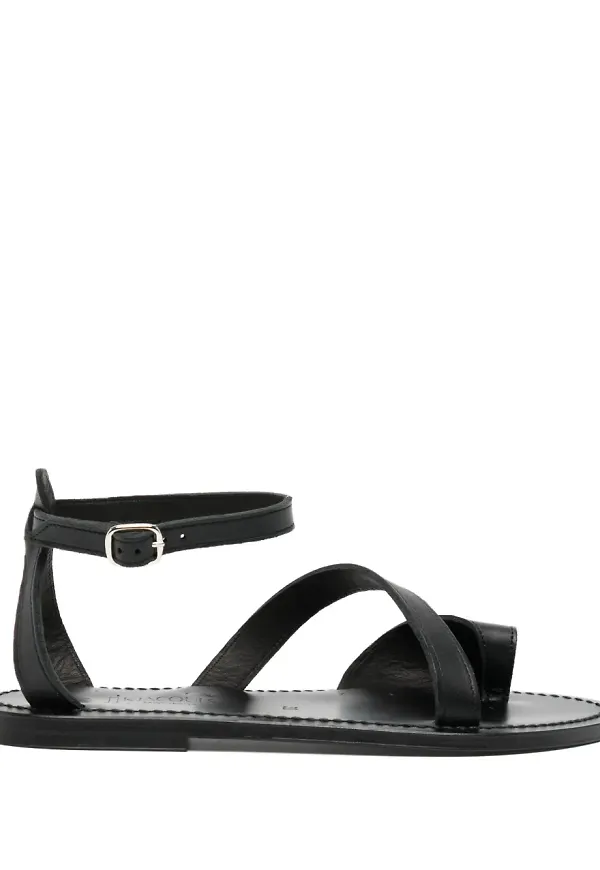 K. Jacques sandaler med korsremmar - Svart