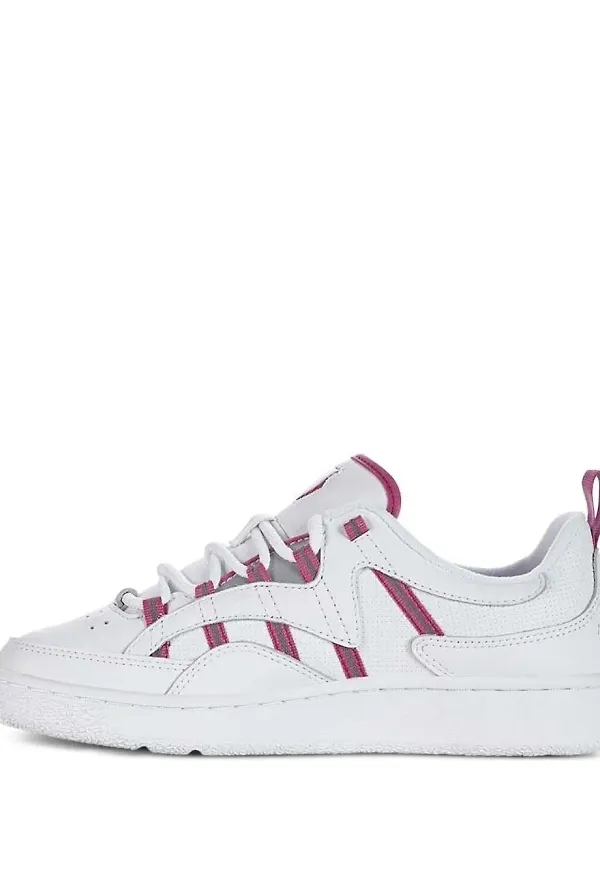 K-Swiss randiga lädersneakers - Vit