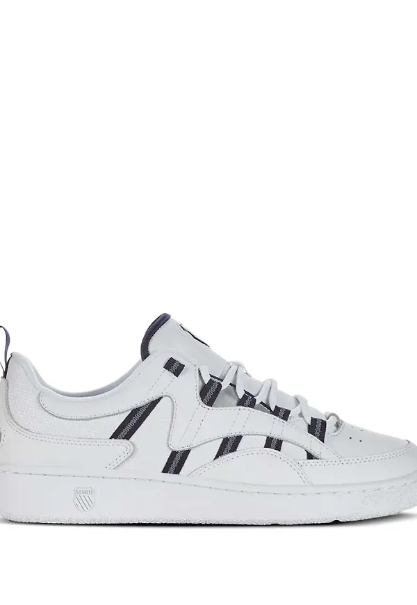 K-Swiss randiga lädersneakers - Vit