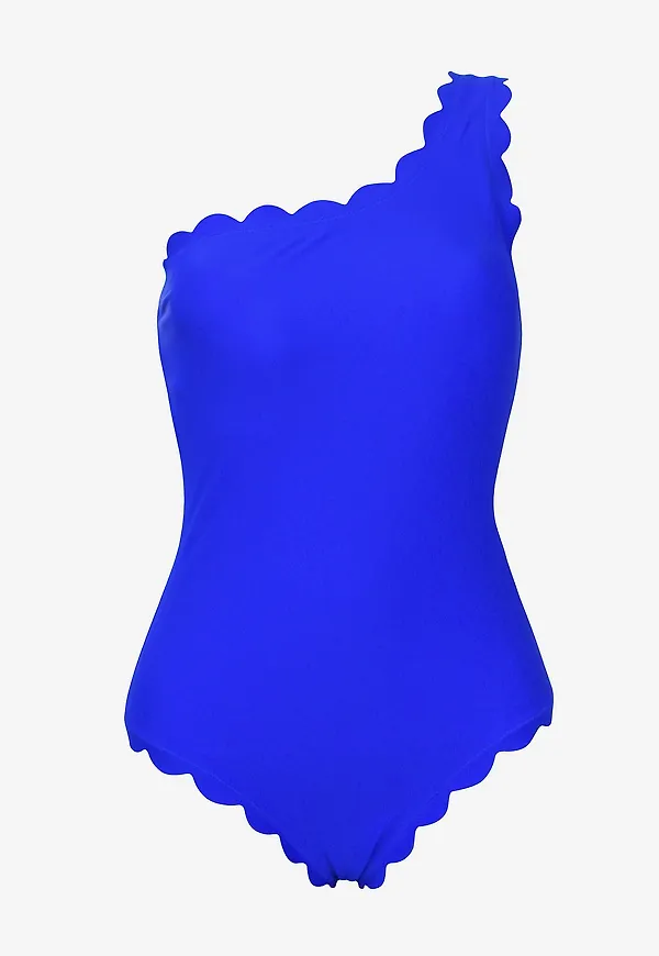 KAANDA Beach life - Baddräkt New Venus Scallop Over One Shoulder Onepiece - Blå