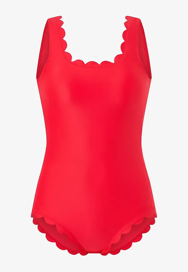 KAANDA Beach life - Baddräkt New Venus Scallop Tank Onepiece - Röd