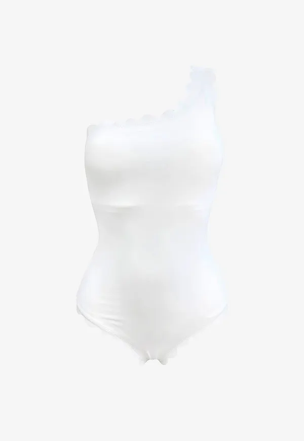 KAANDA Beach life - Baddräkt Oneshoulder Onepiece - Vit