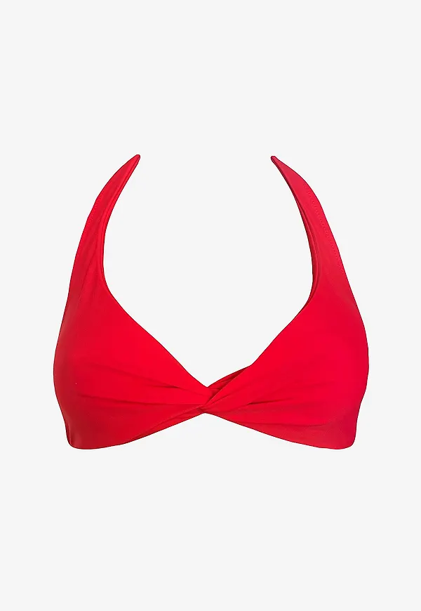 KAANDA Beach life - Bikini-bh Exotiq amalfi halter front twist top w removable cups - Röd