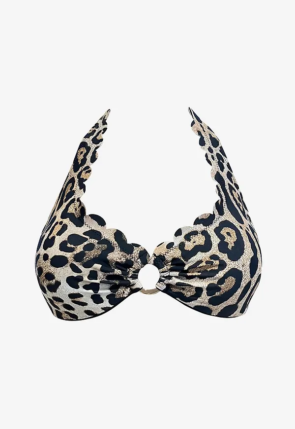 KAANDA Beach life - Bikinitopp New Venus Scallop UW Halter Top - Flerfärgad