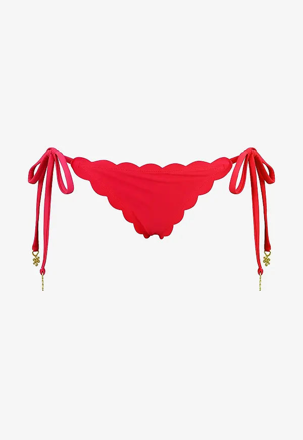 KAANDA Beach life - Bikinitrosor Tie Side Bottom - Röd
