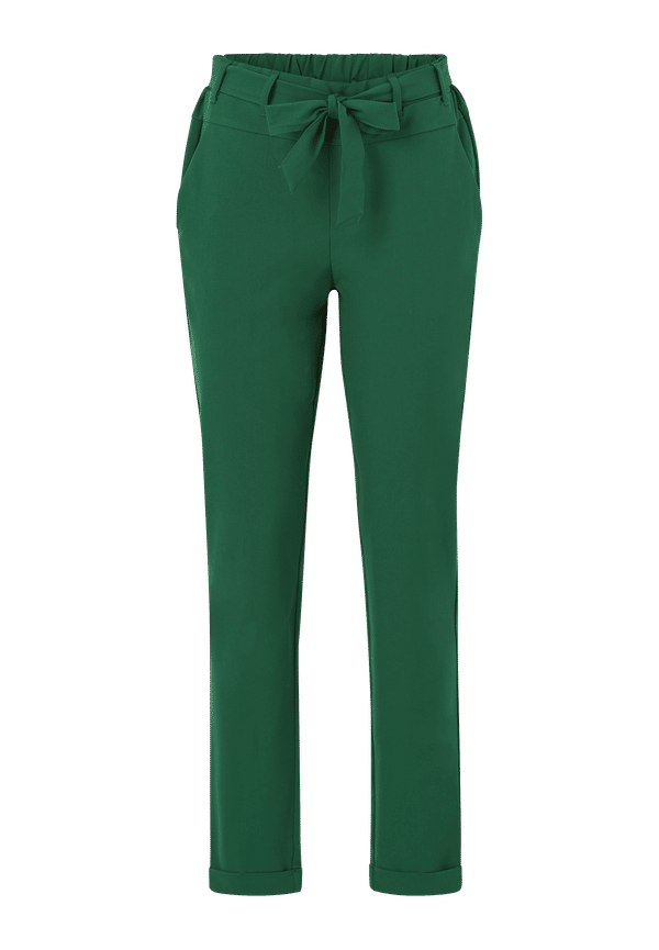 KAFFE - Byxor Jillian Belt Pants - Grön