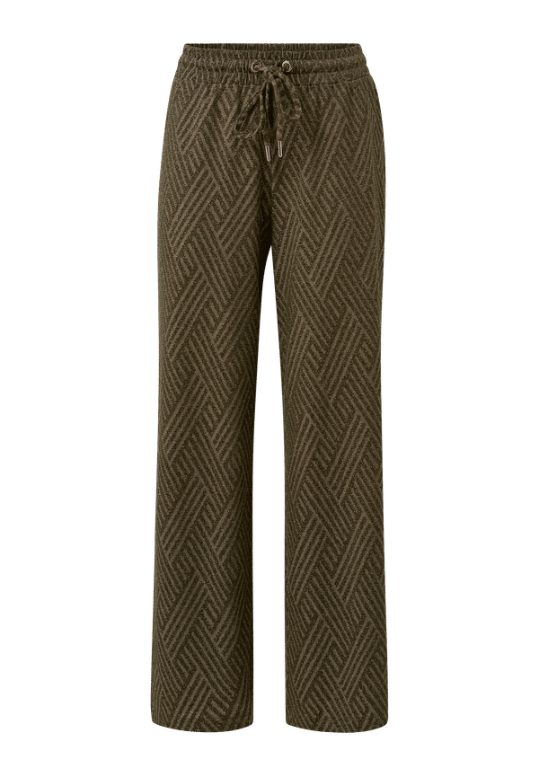 KAFFE - Byxor kaBabette Jersey Pants - Grön