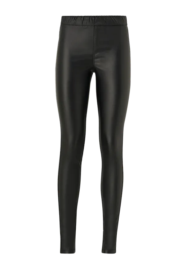 KAFFE - Jeggings Ada Coated - Svart