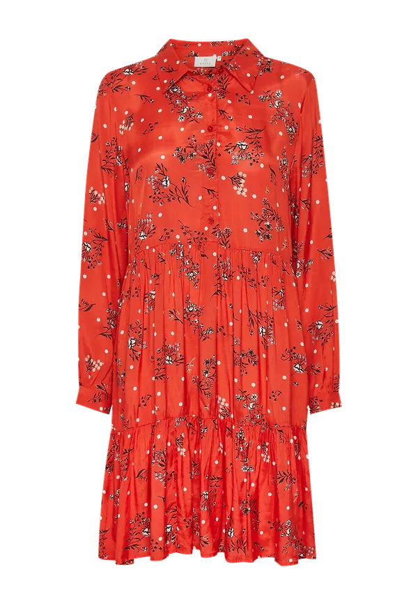 KAFFE - Klänning kaHaley Dress - Röd