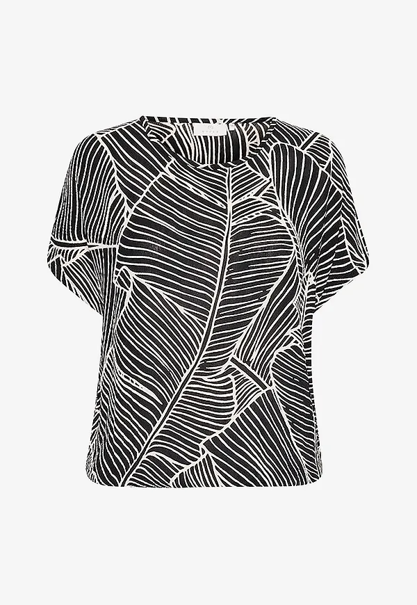 KAFFE - Blus kaAmber SL Printed - Svart