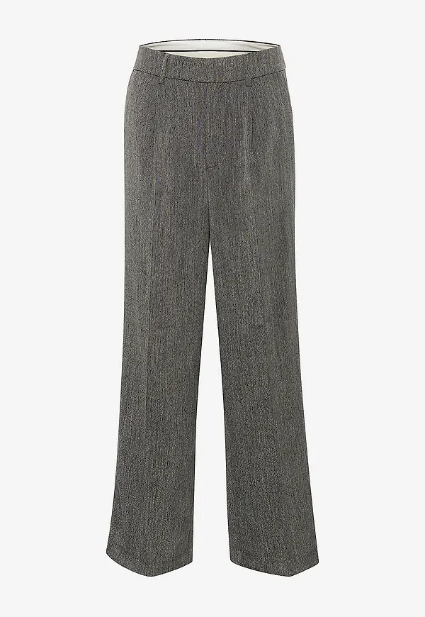 KAFFE - Byxor kaJosie Wide Pants - Grå