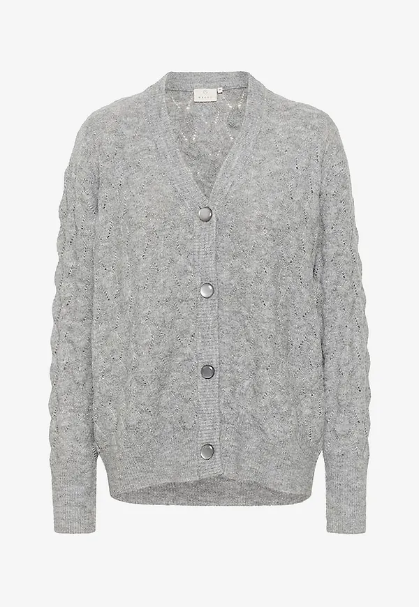 KAFFE - Cardigan kaMalene Knit Cardigan - Grå