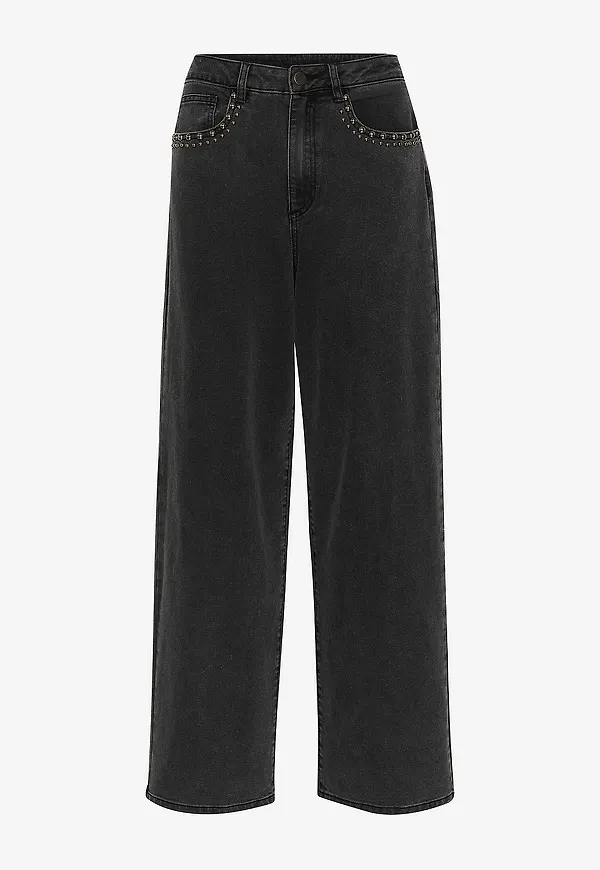 KAFFE - Jeans kaLouisa HW Wide Jeans - Svart