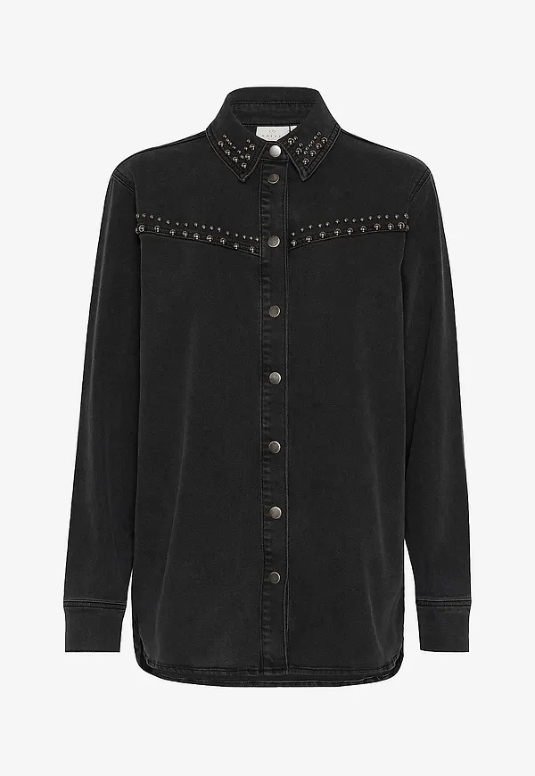 KAFFE - Jeansskjorta kaLouisa Denim Shirt - Svart