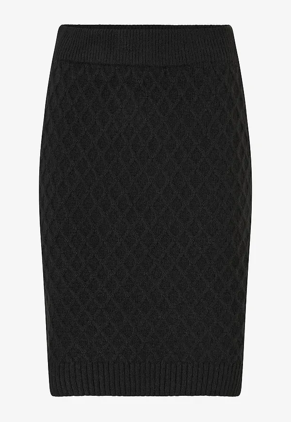 KAFFE - Kjol kaSelma Knit Skirt - Svart