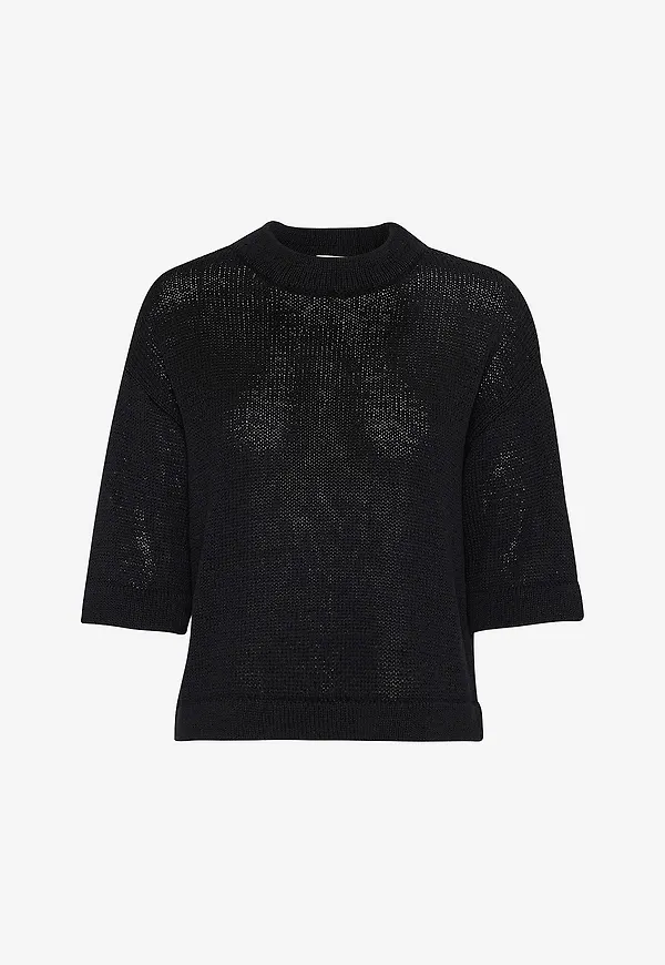 KAFFE - Topp kaevita Pullover - Svart