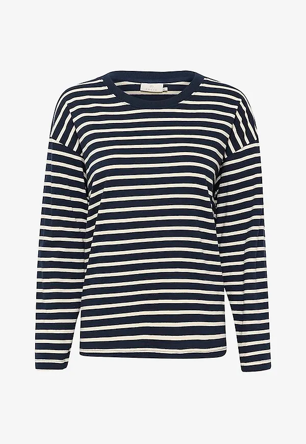 KAFFE - Topp kaWinny LS T-shirt - Blå