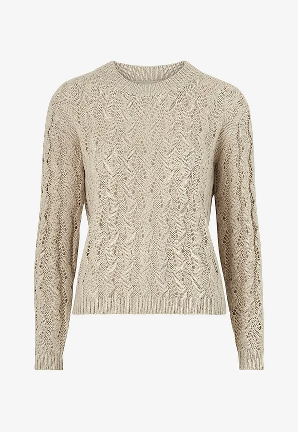 KAFFE - Tröja kaLena Knit Pullover - Beige