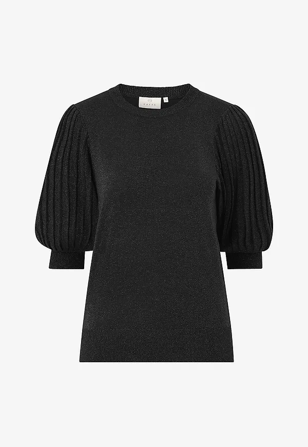 KAFFE - Tröja kaRegina Pleat - Svart