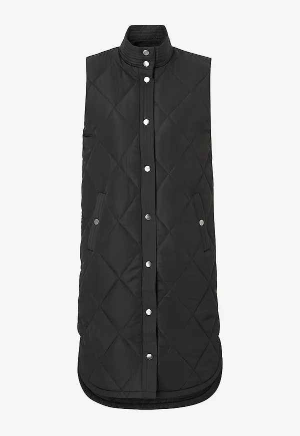 KAFFE - Väst kaMeria Quilted Waist Coat - Svart