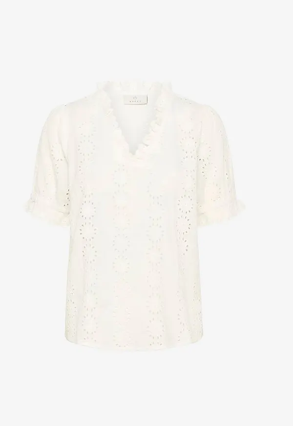 KAFFE - Blus kaDona Blouse - Vit