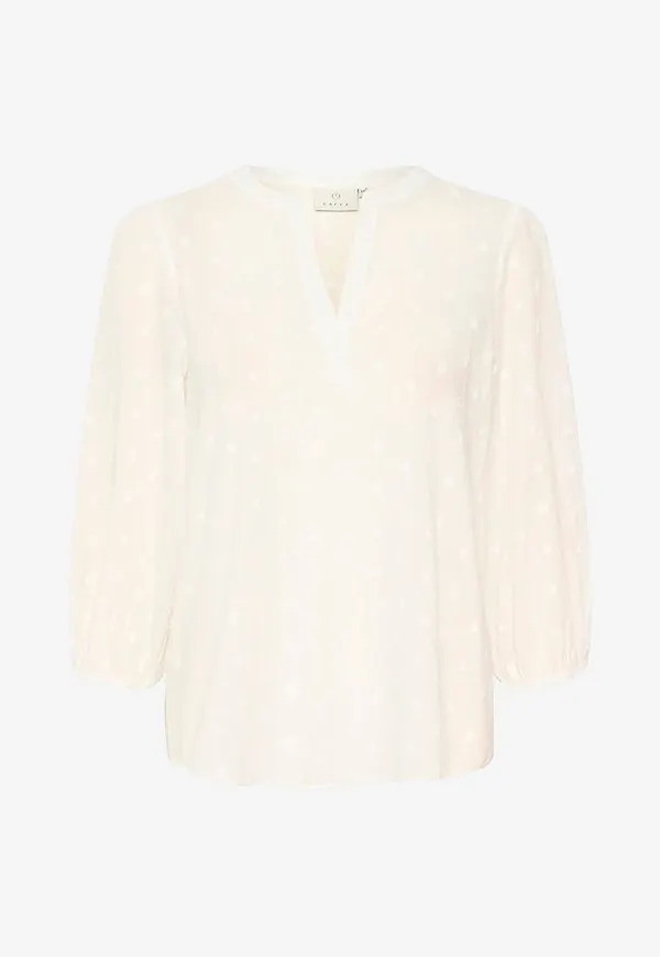 KAFFE - Blus kaJollia Blouse - Vit