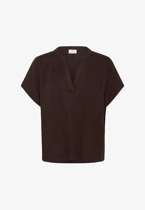 KAFFE - Blus kaMilia Wing SL Blouse - Brun