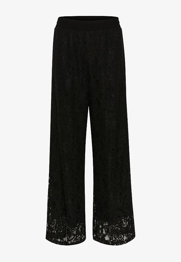 KAFFE - Byxa kaNelly Pants - Svart