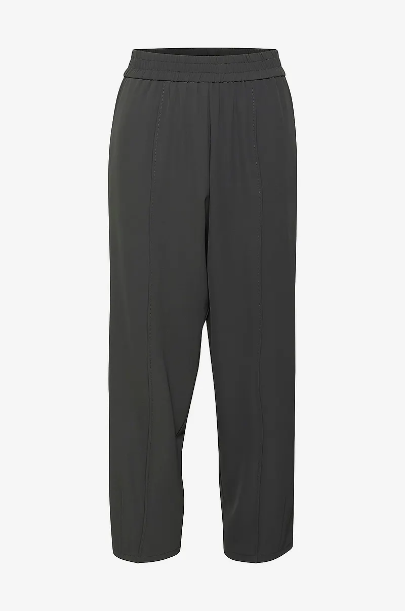 KAFFE - Byxor kaSigna Cropped Pants - Grå