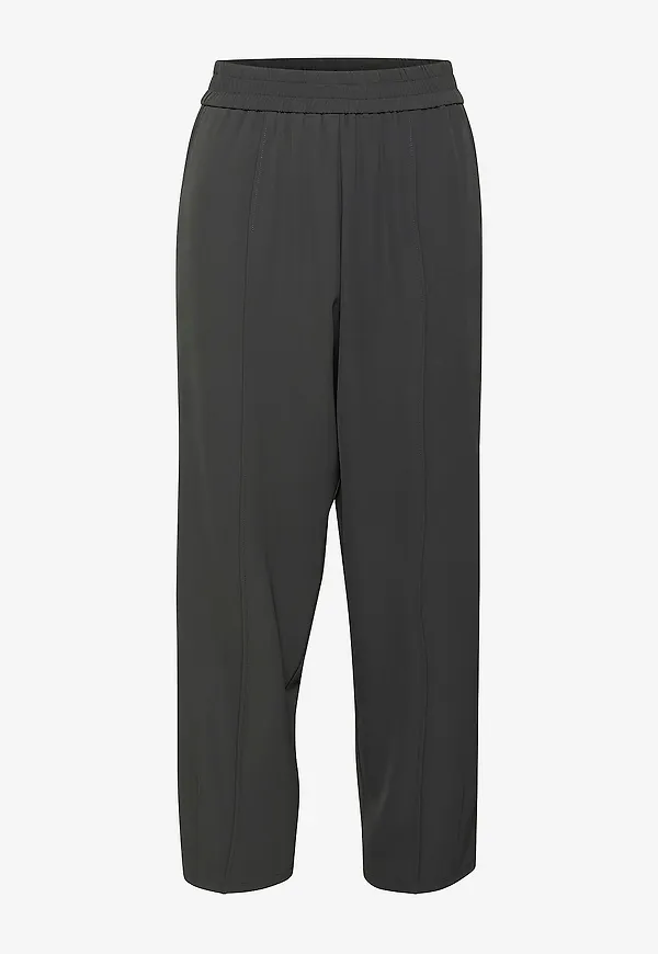 KAFFE - Byxor kaSigna Cropped Pants - Grå