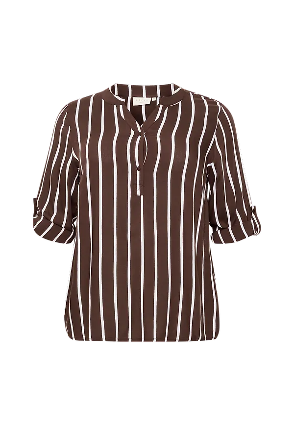KAFFE Curve - Blus kcSida Blouse - Brun