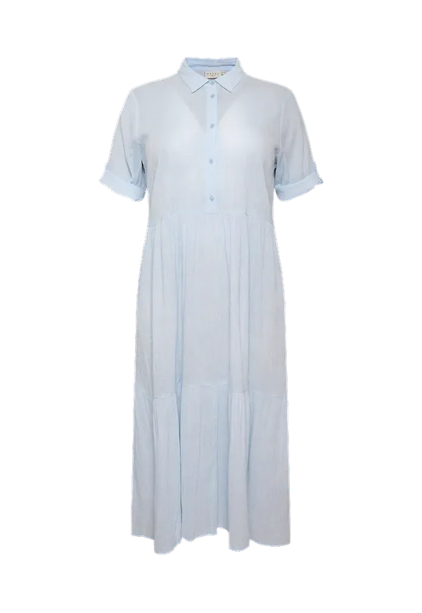KAFFE Curve - Klänning kcVella Dress SS - Beige