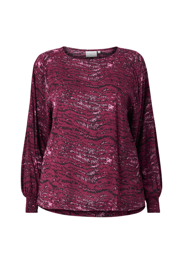 KAFFE Curve - Topp kcSille Blouse - Röd