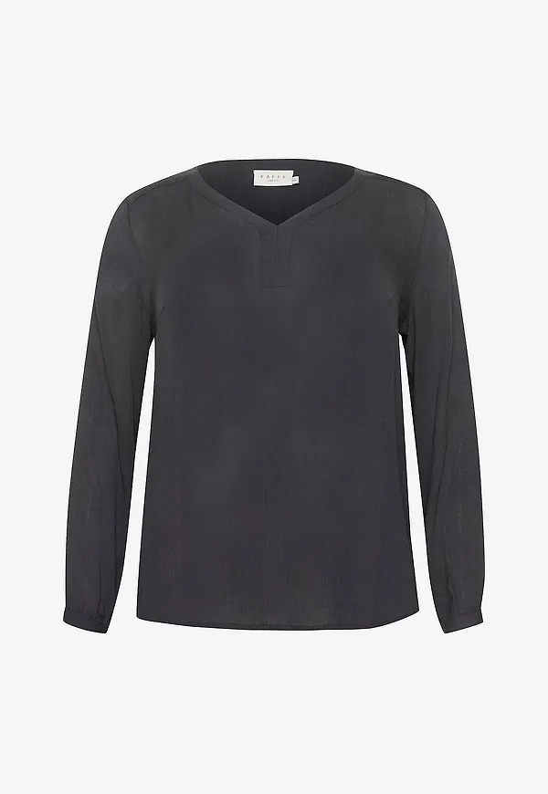 KAFFE Curve - Blus kCami LS Blouse - Grå