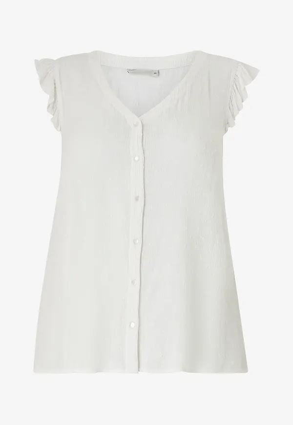 KAFFE Curve - Blus kcJoana Top - Vit