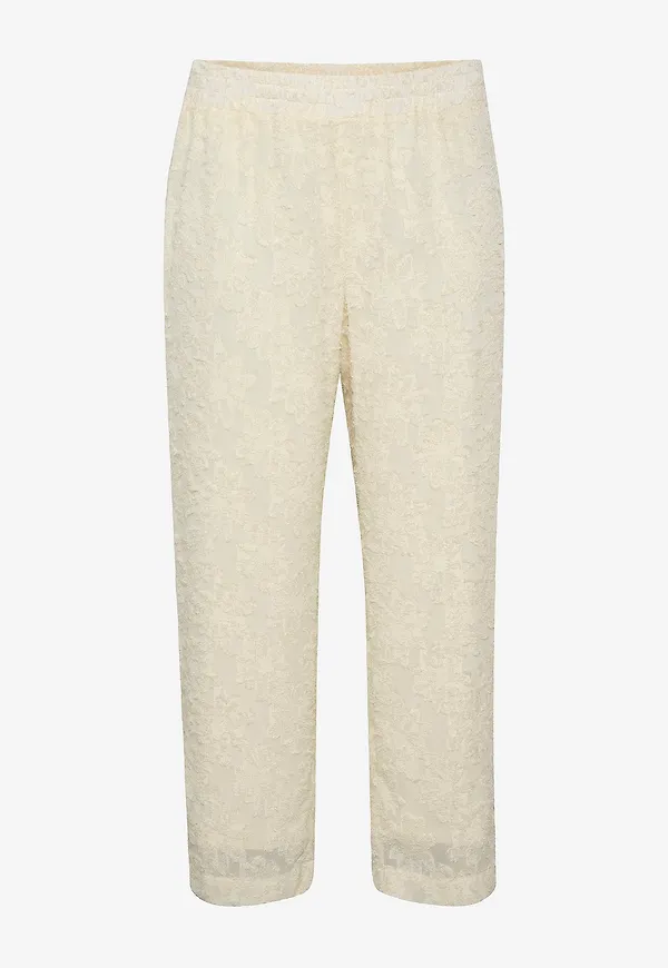 KAFFE Curve - Byxor kcLiana Pants - Beige