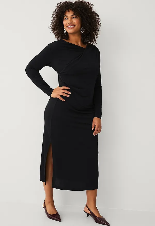 KAFFE Curve - Klänning kcAidi Jersey Dress - Svart