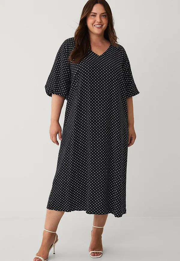 KAFFE Curve - Klänning kcGina Dress - Svart