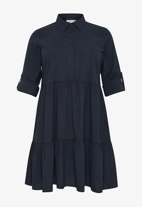KAFFE Curve - Klänning kcNana Dress - Blå