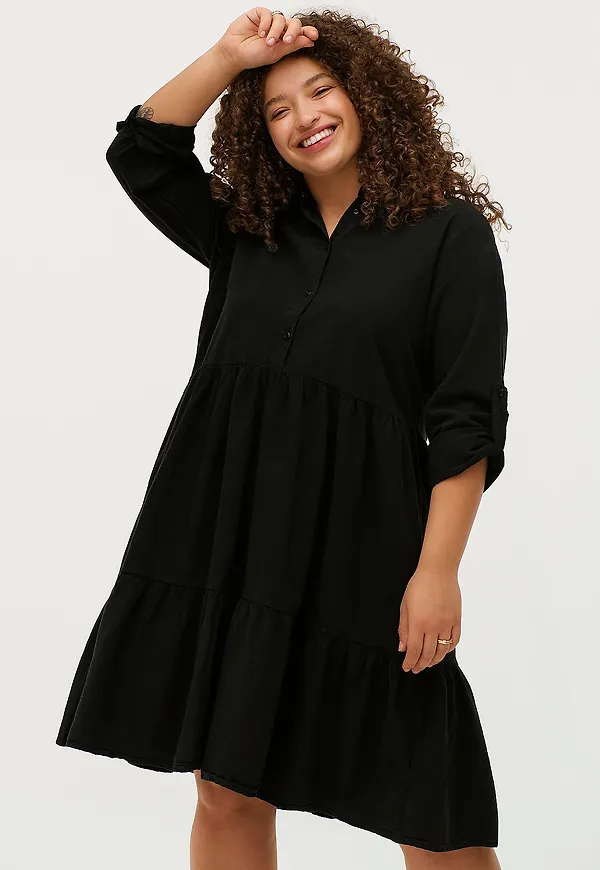 KAFFE Curve - Klänning kcNana Dress - Svart