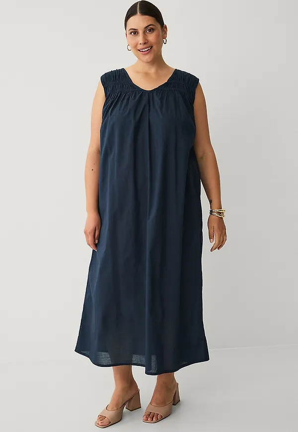 KAFFE Curve - Maxiklänning kcThia Dress - Blå