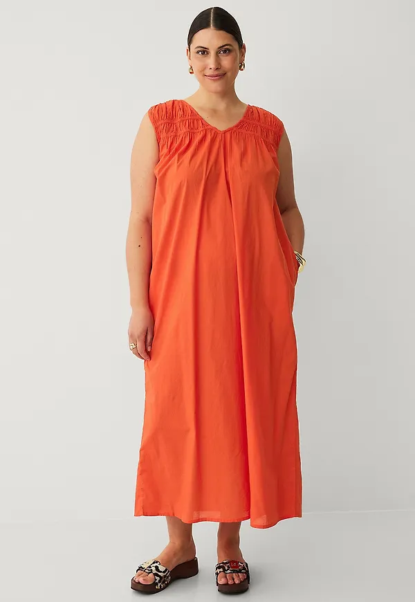 KAFFE Curve - Maxiklänning kcThia Dress - Orange
