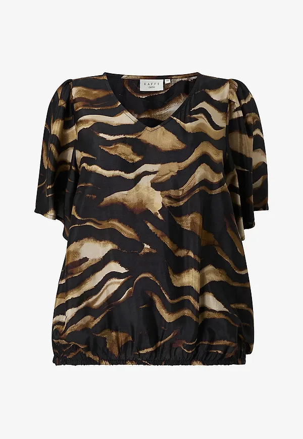 KAFFE Curve - Topp kcLana Blouse - Svart