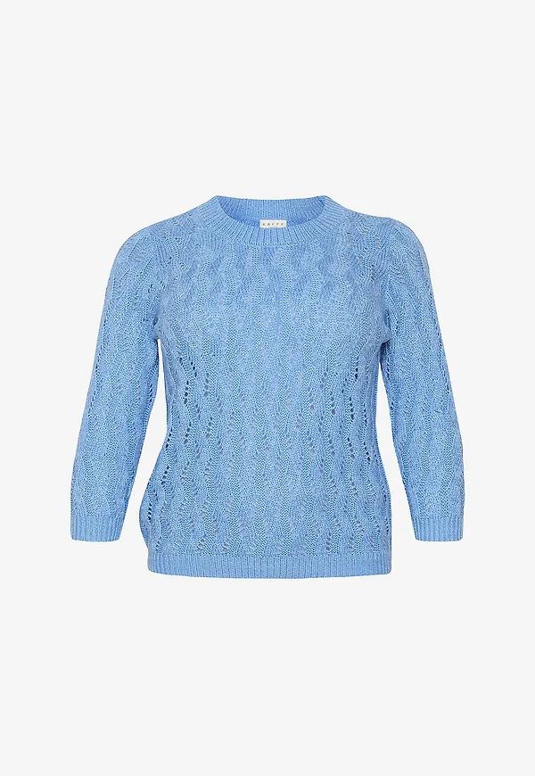 KAFFE Curve - Topp kcLana Knit Pullover - Blå