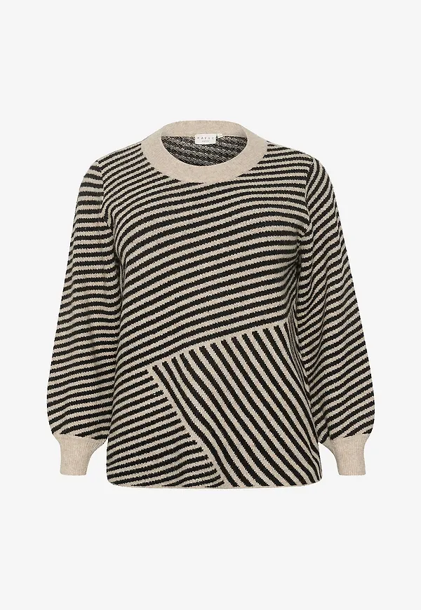 KAFFE Curve - Tröja kcVerina Knit Pullover - Grå