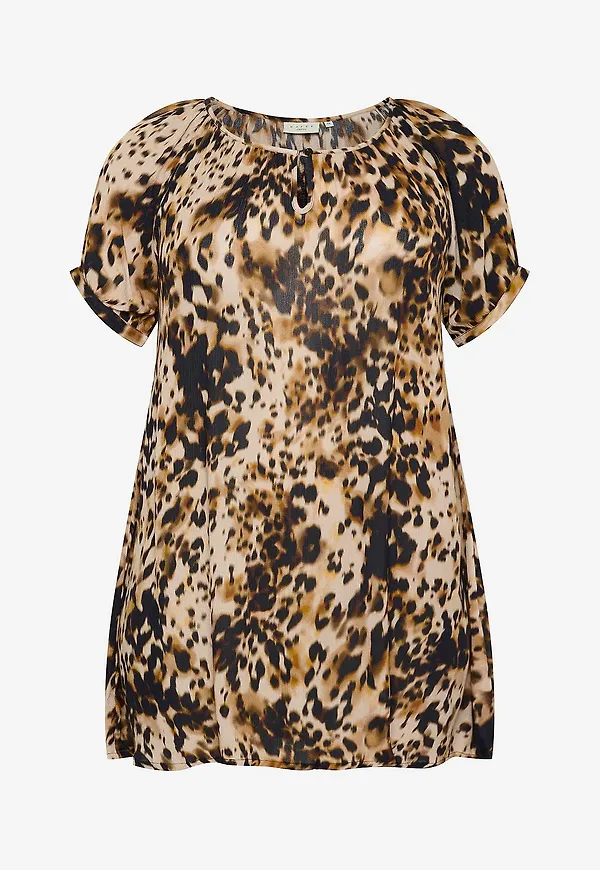 KAFFE Curve - Tunika kcAmi Tunic Printed - Brun