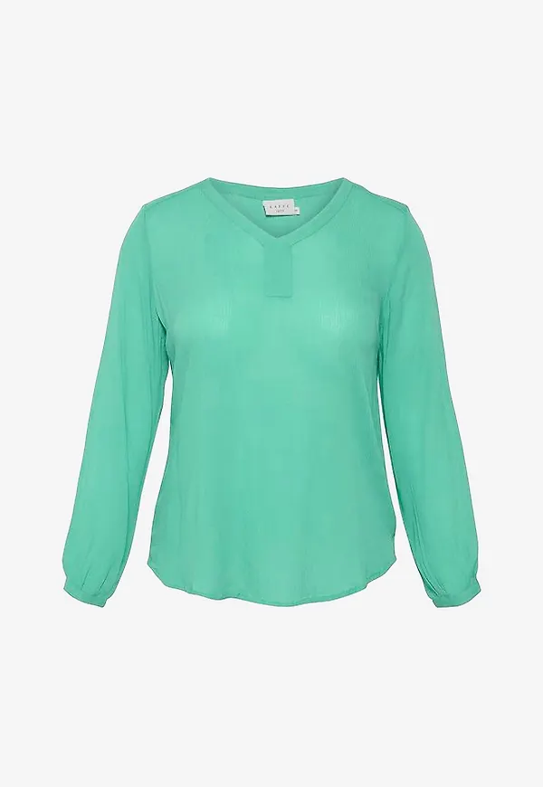 KAFFE Curve - Blus kCami LS Blouse - Grön