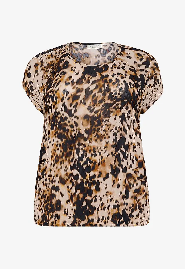 KAFFE Curve - Blus kCami Stanley Printed - Brun